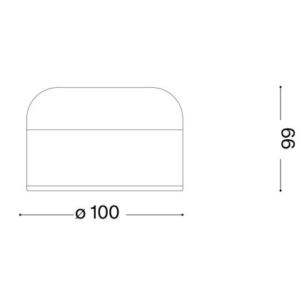 Ideal Lux - LED zatemnitvena dotikavna namizna svetilka MIGNON LED/5W/5V 1500 mAh premer 10 cm CRI 90 črna