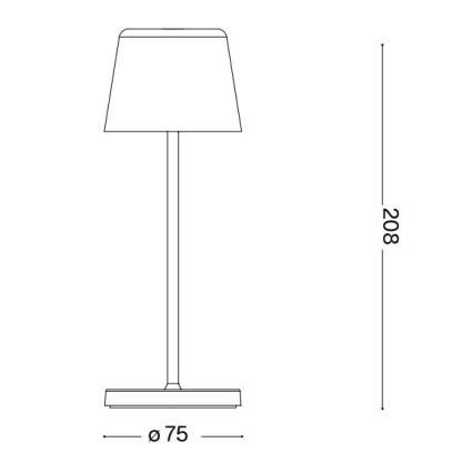 Ideal Lux - LED nastavljiva na dotik zunanja namizna svetilka CUTE LED/2,5W/3,7V 3000 mAh USB 2200-2700K IP65 bela