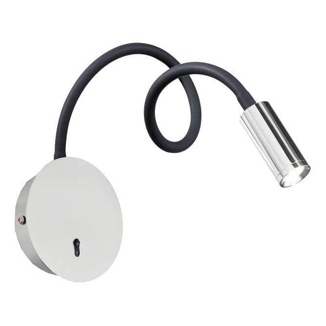 Ideal Lux - LED Fleksibilna mala svetilka FOCUS LED/3,5W/230V CRI 90 siva/sijajni krom