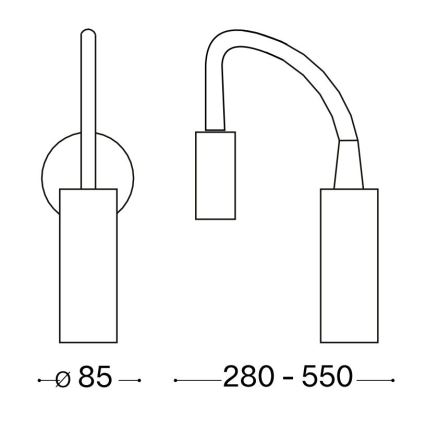 Ideal Lux - LED Fleksibilna mala svetilka FOCUS LED/3,5W/230V CRI 90 siva/sijajni krom