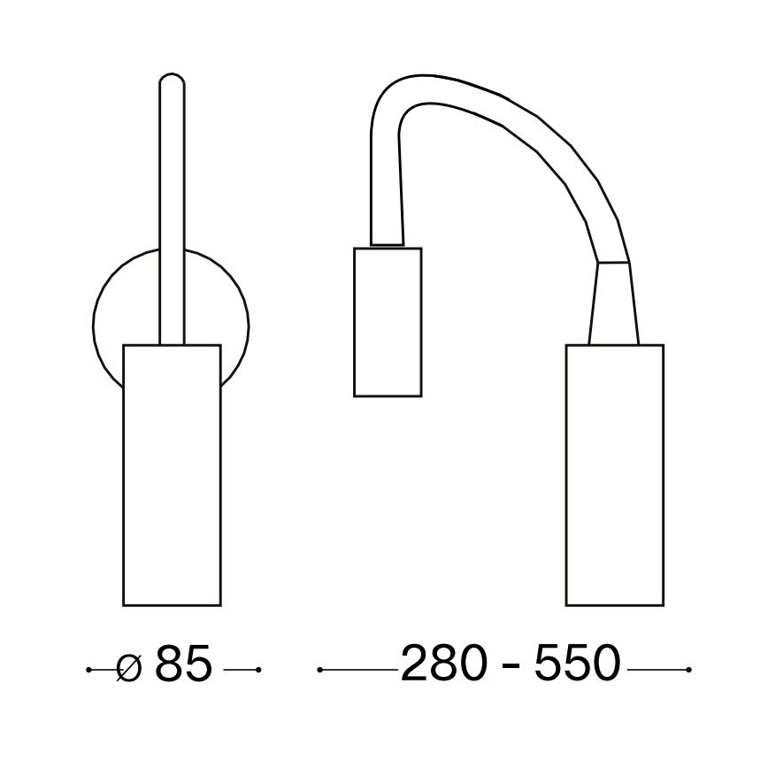 Ideal Lux - LED Fleksibilna mala svetilka FOCUS LED/3,5W/230V CRI 90 siva/sijajni krom