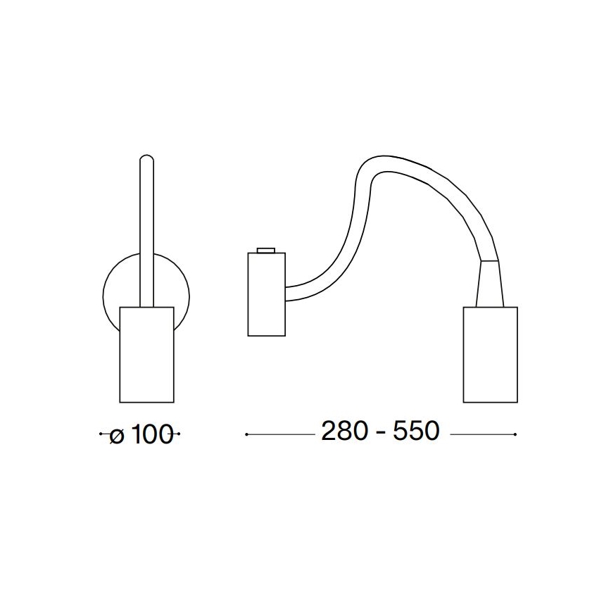 Ideal Lux - LED Fleksibilna mala svetilka FOCUS LED/4W/230V CRI 90 črna