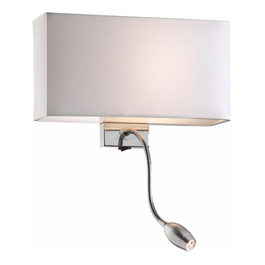Ideal Lux - LED Fleksibilna stenska svetilka HOTEL 1xE27/60W + LED/1,5W/230V