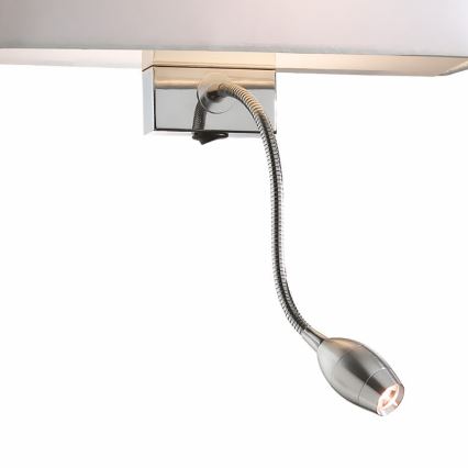 Ideal Lux - LED Fleksibilna stenska svetilka HOTEL 1xE27/60W + LED/1,5W/230V
