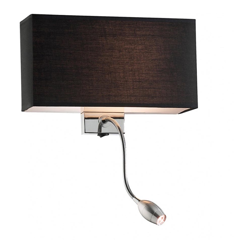 Ideal Lux - LED Fleksibilna stenska svetilka HOTEL 1xE27/60W + LED/1,5W/230V