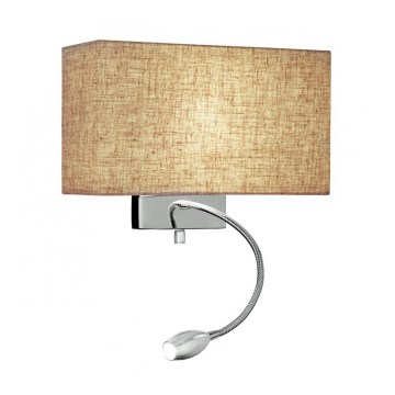 Ideal Lux - LED Fleksibilna stenska svetilka HOTEL 1xE27/60W + LED/1,5W/230V