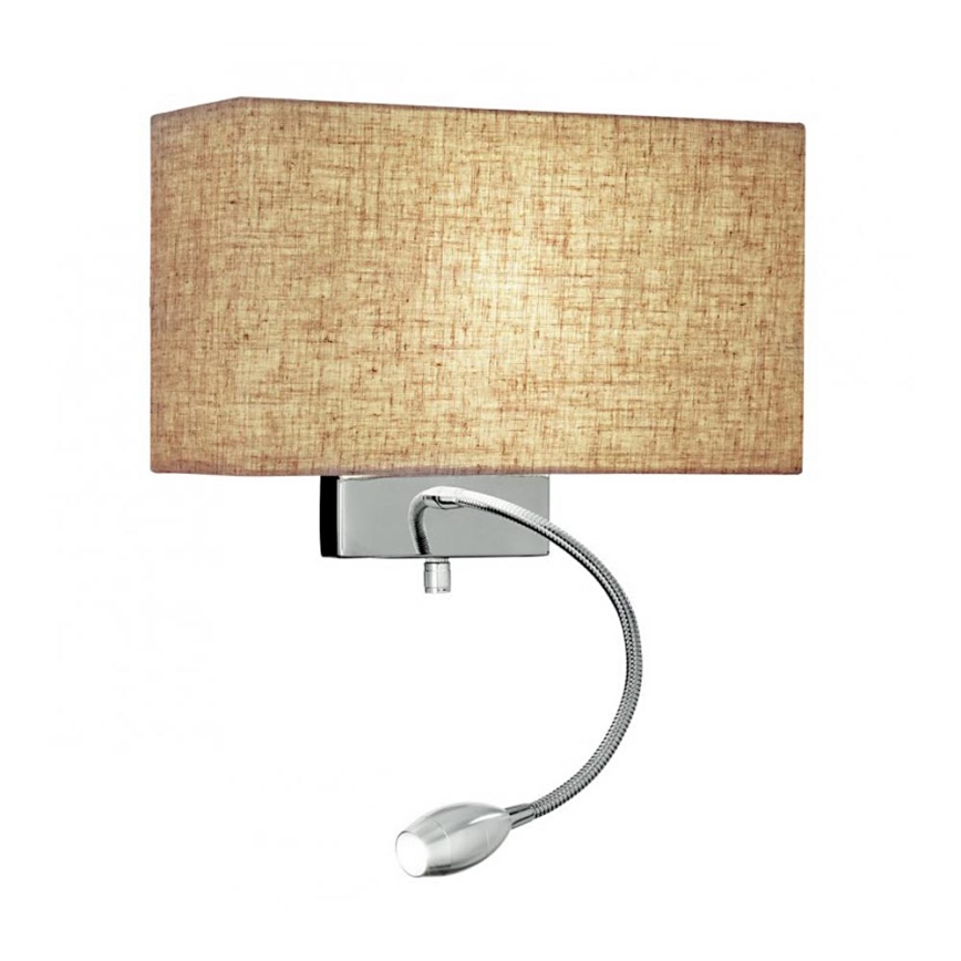 Ideal Lux - LED Fleksibilna stenska svetilka HOTEL 1xE27/60W + LED/1,5W/230V