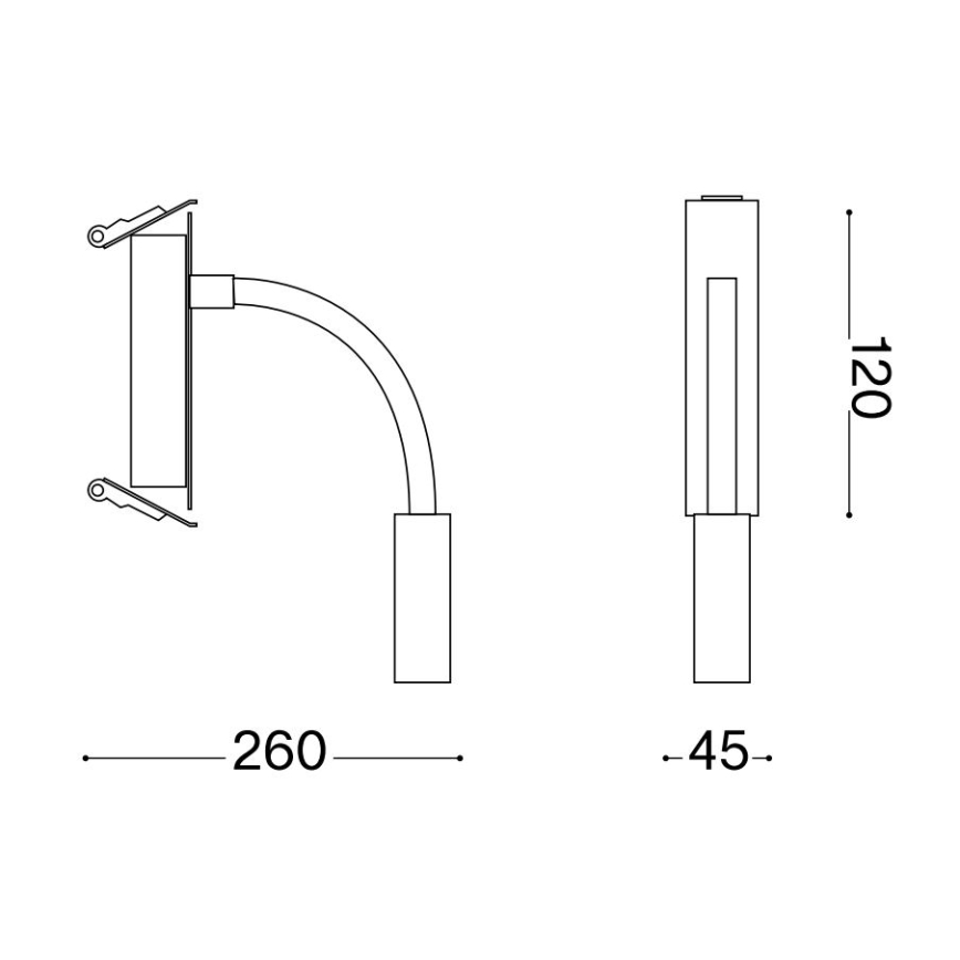 Ideal Lux - LED Fleksibilni mala svetilka IO LED/3W/230V CRI 90 bela