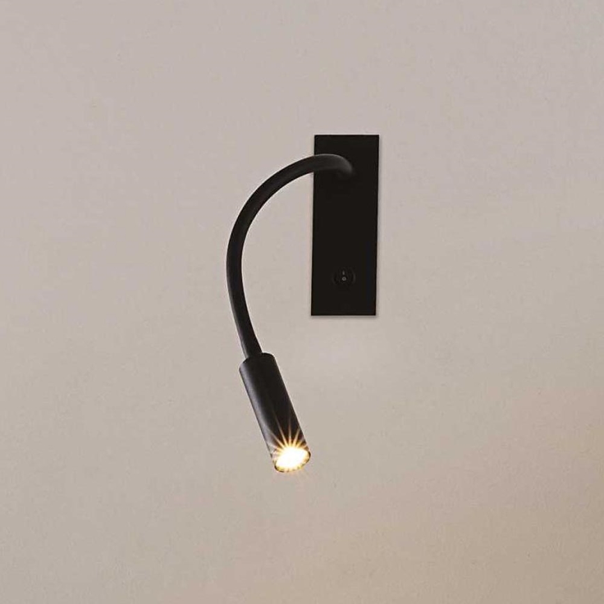 Ideal Lux - LED Fleksibilni mala svetilka IO LED/3W/230V CRI 90 črna