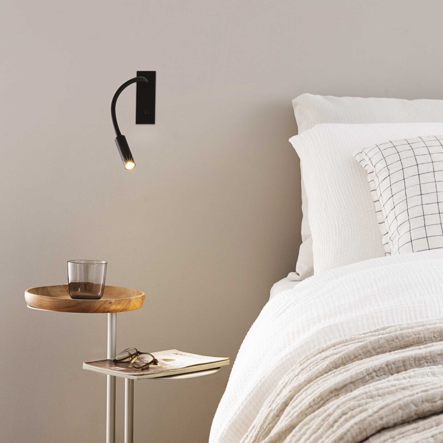 Ideal Lux - LED Fleksibilni mala svetilka IO LED/3W/230V CRI 90 črna