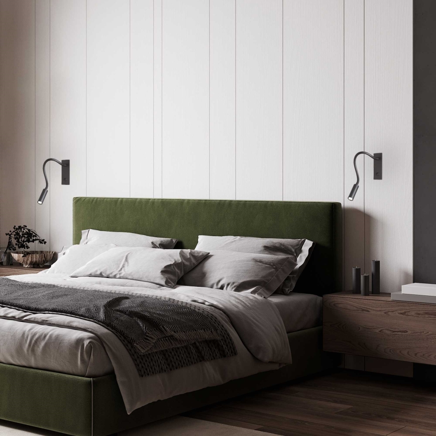 Ideal Lux - LED Fleksibilni mala svetilka IO LED/3W/230V CRI 90 črna