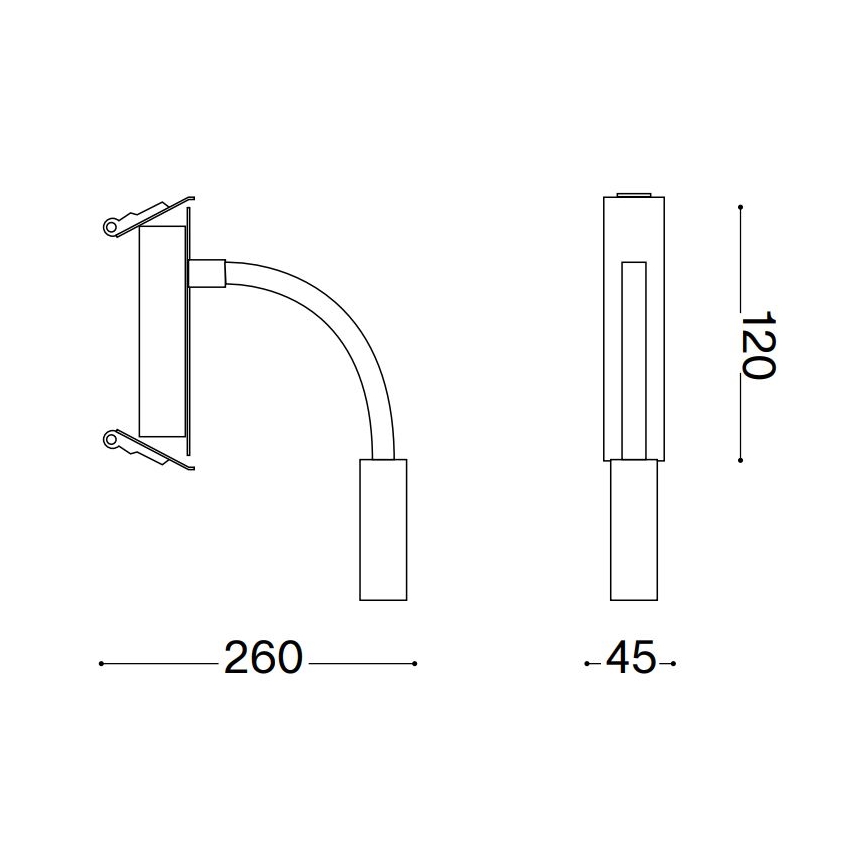 Ideal Lux - LED Fleksibilni mala svetilka IO LED/3W/230V CRI 90 črna