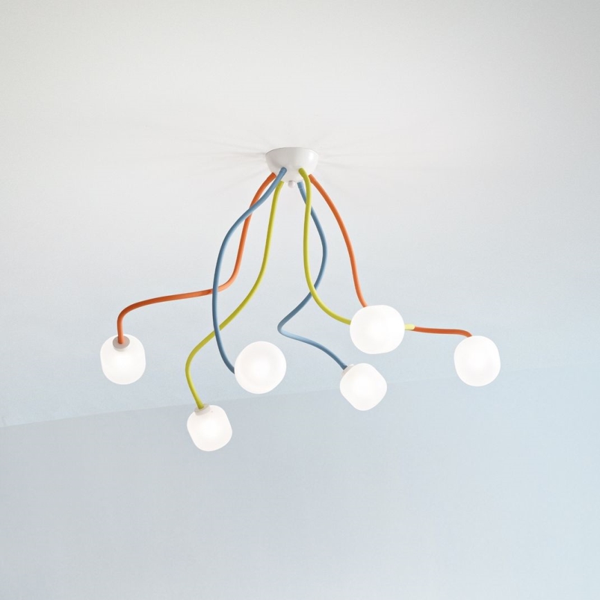 Ideal Lux - LED Fleksibilni nadgradni lestenec OCTOPUS 6xG9/3W/230V barven