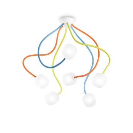 Ideal Lux - LED Fleksibilni nadgradni lestenec OCTOPUS 6xG9/3W/230V barven
