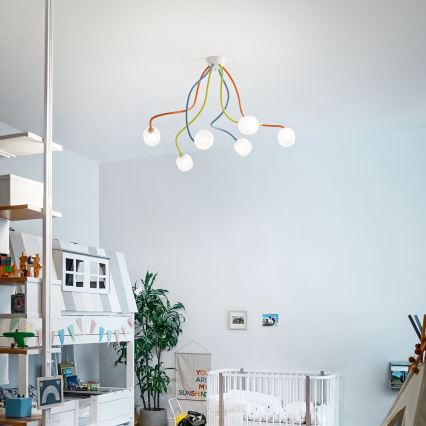 Ideal Lux - LED Fleksibilni nadgradni lestenec OCTOPUS 6xG9/3W/230V barven
