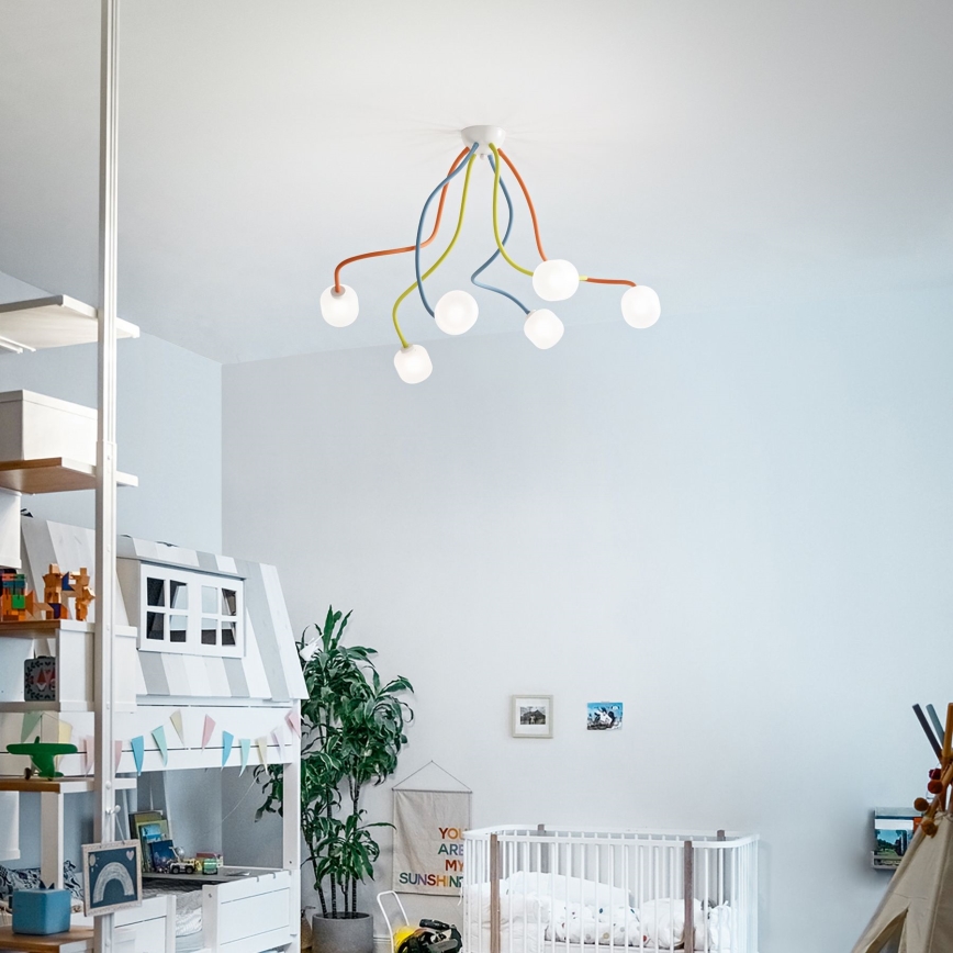 Ideal Lux - LED Fleksibilni nadgradni lestenec OCTOPUS 6xG9/3W/230V barven