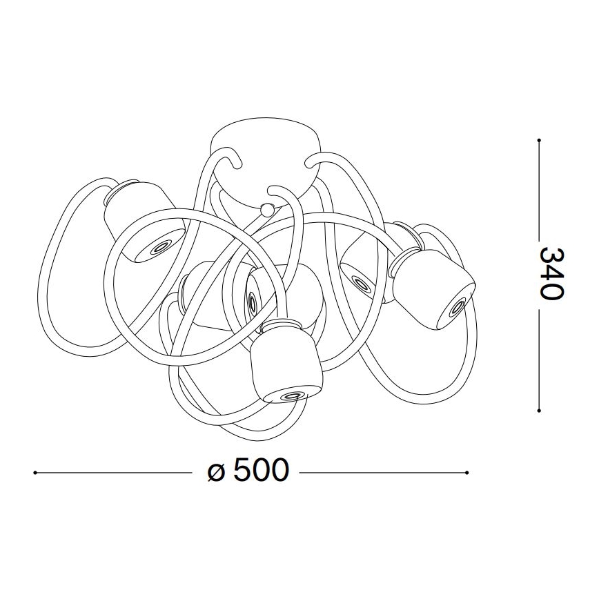 Ideal Lux - LED Fleksibilni nadgradni lestenec OCTOPUS 6xG9/3W/230V barven