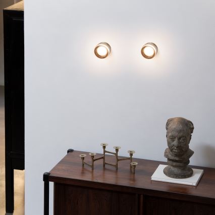 Ideal Lux - LED stropna svetilka za kopalnico LOLLY 1xGX53/9W/230V premer 10,5 cm IP44 zlata/dimljeno bež
