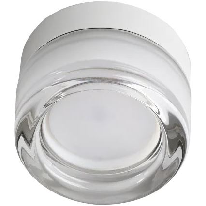 Ideal Lux - LED stropna svetilka za kopalnico LOLLY 1xGX53/9W/230V premer 10,5 cm IP44 bela/prosojna