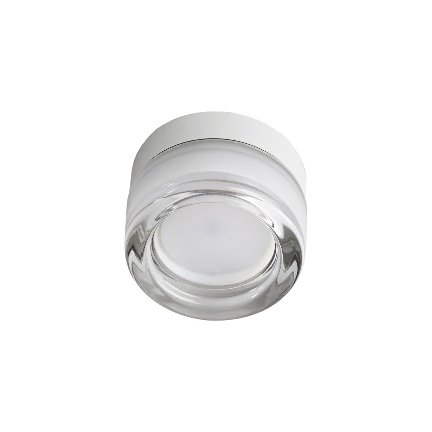 Ideal Lux - LED stropna svetilka za kopalnico LOLLY 1xGX53/9W/230V premer 10,5 cm IP44 bela/prosojna