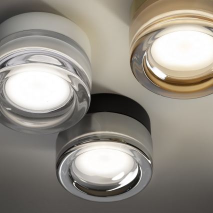 Ideal Lux - LED kopalniško stropno svetilo LOLLY 1xGX53/9W/230V premer 10,5 cm zlato/zadimljeno bež