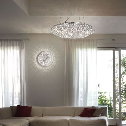 Ideal Lux - LED Kristalna stropna svetilka KING 3xG9/3W/230V pr. 25,5 cm sijajni krom