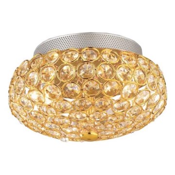 Ideal Lux - LED Kristalna stropna svetilka KING 3xG9/3W/230V pr. 25,5 cm zlata