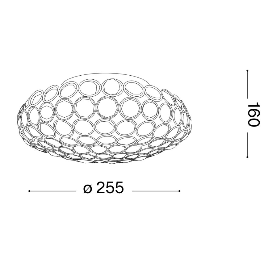 Ideal Lux - LED Kristalna stropna svetilka KING 3xG9/3W/230V pr. 25,5 cm zlata