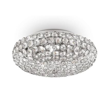 Ideal Lux - LED Kristalna stropna svetilka KING 5xG9/3W/230V pr. 38 cm sijajni krom