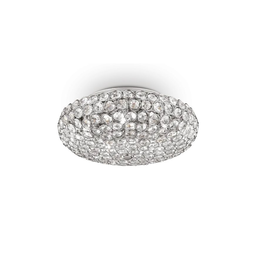 Ideal Lux - LED Kristalna stropna svetilka KING 5xG9/3W/230V pr. 38 cm sijajni krom