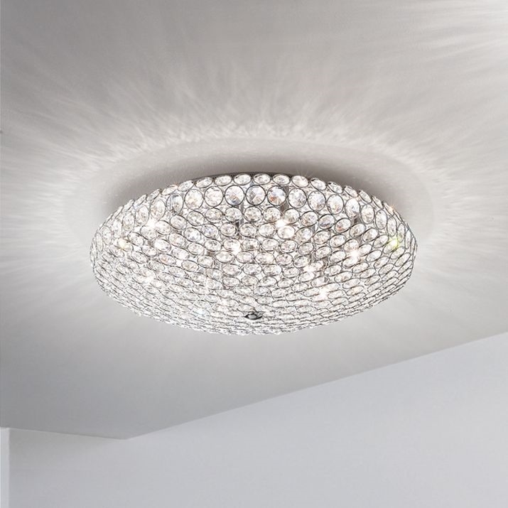 Ideal Lux - LED Kristalna stropna svetilka KING 5xG9/3W/230V pr. 38 cm sijajni krom