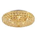 Ideal Lux - LED Kristalna stropna svetilka KING 5xG9/3W/230V pr. 38 cm zlata