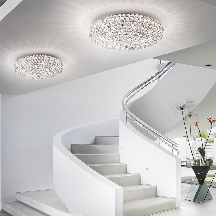 Ideal Lux - LED Kristalna stropna svetilka KING 9xG9/3W/230V pr. 53,5 cm sijajni krom
