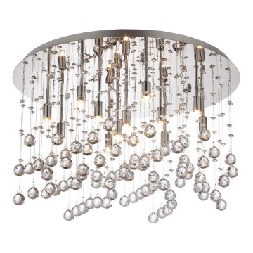 Ideal Lux - LED Kristalna stropna svetilka MOONLIGHT 12xG9/3W/230V pr. 60 cm sijajni krom