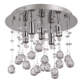 Ideal Lux - LED Kristalna stropna svetilka MOONLIGHT 5xG9/3W/230V pr. 26 cm sijajni krom