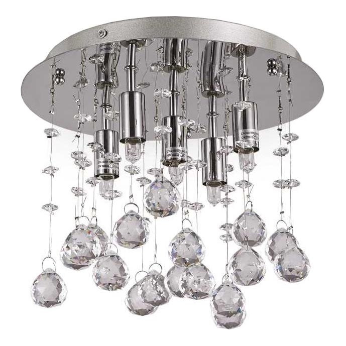Ideal Lux - LED Kristalna stropna svetilka MOONLIGHT 5xG9/3W/230V pr. 26 cm sijajni krom