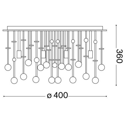 Ideal Lux - LED Kristalna stropna svetilka MOONLIGHT 8xG9/3W/230V pr. 40 cm sijajni krom
