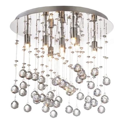 Ideal Lux - LED Kristalna stropna svetilka MOONLIGHT 8xG9/3W/230V pr. 40 cm sijajni krom