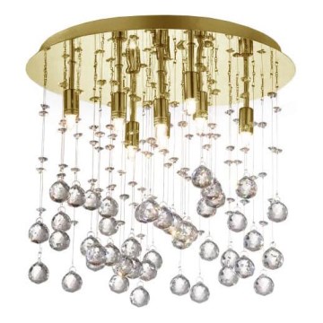 Ideal Lux - LED Kristalna stropna svetilka MOONLIGHT 8xG9/3W/230V pr. 40 cm zlata
