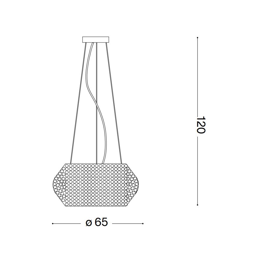 Ideal Lux - LED kristalni lestenec na jekleni vrvici PASHA 14xE14/40W/230V premer 65 cm sijajni krom