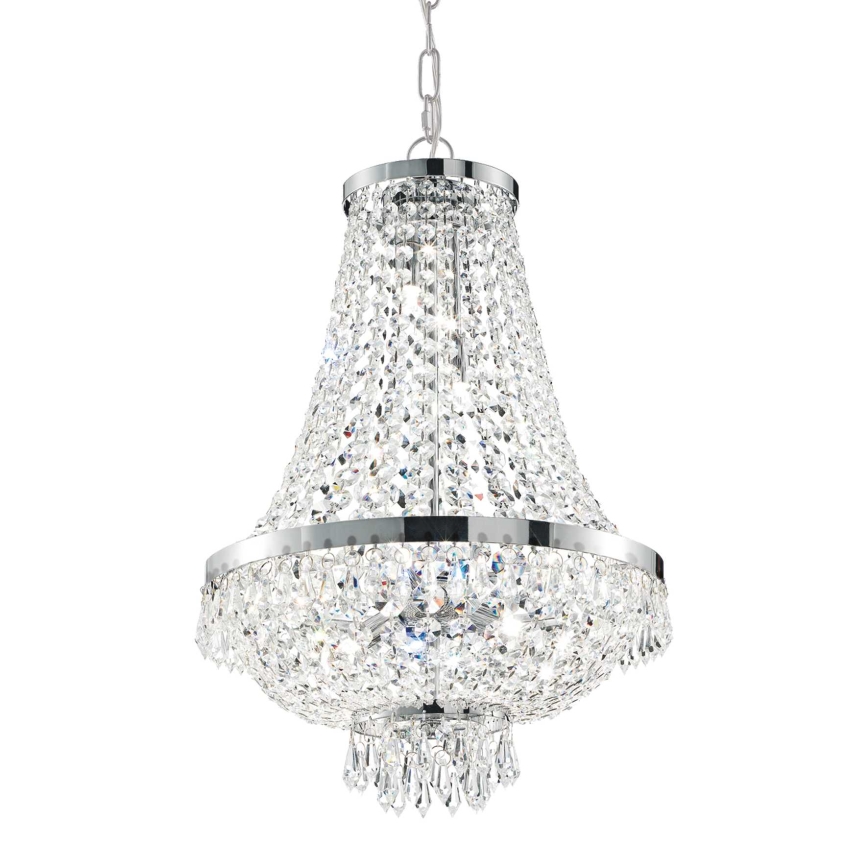 Ideal Lux - LED Kristalni lestenec na verigi CAESAR 12xG9/3W/230V pr. 55 cm sijajni krom