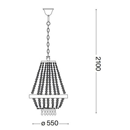 Ideal Lux - LED Kristalni lestenec na verigi CAESAR 12xG9/3W/230V pr. 55 cm sijajni krom
