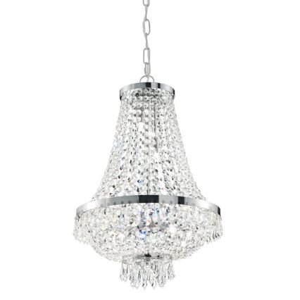 Ideal Lux - LED Kristalni lestenec na verigi CAESAR 6xG9/3W/230V pr. 38 cm sijajni krom