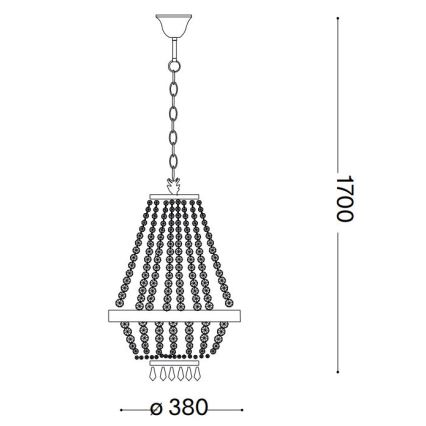 Ideal Lux - LED Kristalni lestenec na verigi CAESAR 6xG9/3W/230V pr. 38 cm sijajni krom