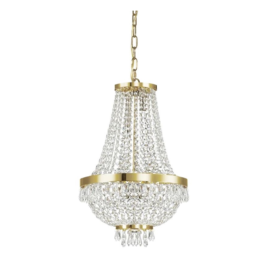 Ideal Lux - LED Kristalni lestenec na verigi CAESAR 6xG9/3W/230V pr. 38 cm zlata