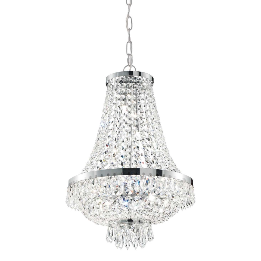 Ideal Lux - LED Kristalni lestenec na verigi CAESAR 9xG9/3W/230V pr. 45 cm sijajni krom