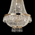 Ideal Lux - LED Kristalni lestenec na verigi CAESAR 9xG9/3W/230V pr. 45 cm zlata