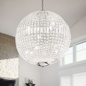Ideal Lux - LED Kristalni lestenec na verigi LUXOR 12xG9/3W/230V pr. 60 cm prozorna