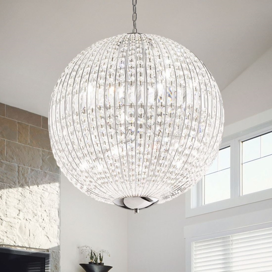 Ideal Lux - LED Kristalni lestenec na verigi LUXOR 12xG9/3W/230V pr. 60 cm prozorna