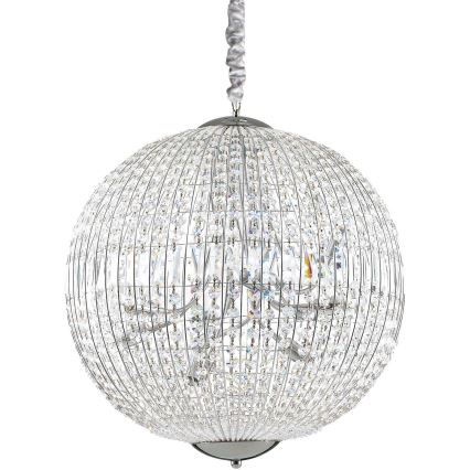 Ideal Lux - LED Kristalni lestenec na verigi LUXOR 12xG9/3W/230V pr. 60 cm prozorna